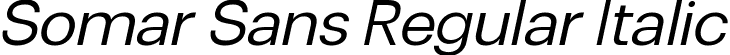 Somar Sans Regular Italic font - SomarSans-RegularItalic.ttf