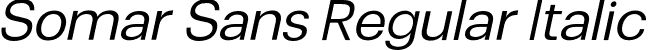 Somar Sans Regular Italic font - SomarSans-RegularItalic.otf