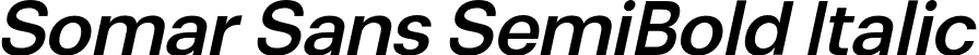 Somar Sans SemiBold Italic font - SomarSans-SemiBoldItalic.otf
