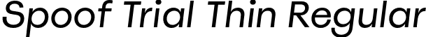 Spoof Trial Thin Regular font - SpoofTrial-RegularSlanted.otf