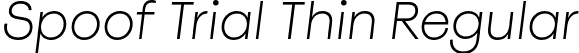 Spoof Trial Thin Regular font - SpoofTrial-ThinSlanted.otf