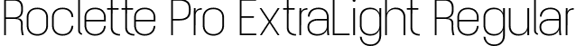 Roclette Pro ExtraLight Regular font - RoclettePro-ExtraLight.ttf