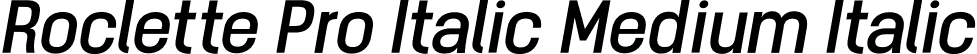 Roclette Pro Italic Medium Italic font - RocletteProItalic-MediumItalic.otf