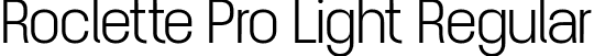 Roclette Pro Light Regular font - RoclettePro-Light.ttf
