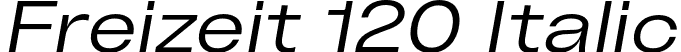 Freizeit 120 Italic font - Freizeit120-RegularSlanted.otf