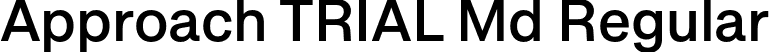 Approach TRIAL Md Regular font - ApproachTRIAL-Md.otf