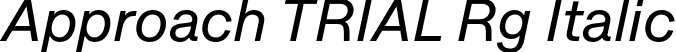 Approach TRIAL Rg Italic font - ApproachTRIAL-RgIt.otf