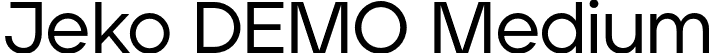 Jeko DEMO Medium font - JekoDEMO-Medium.otf