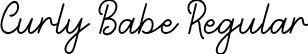 Curly Babe Regular font - Curly-Babe.otf