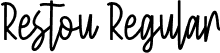 Restou Regular font - Restou-Demo-SVG.otf
