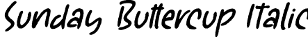 Sunday Buttercup Italic font - Sunday-Buttercup-Italic.otf