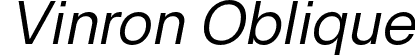 Vinron Oblique font - Vinron-Oblique.otf