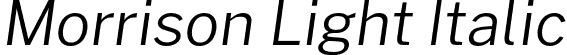 Morrison Light Italic font - Morrison-LightItalic.otf