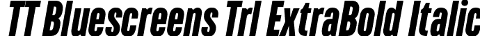 TT Bluescreens Trl ExtraBold Italic font - TT-Bluescreens-Trial-ExtraBold-Italic.otf