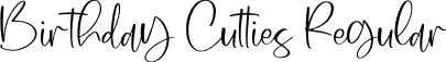 Birthday Cutties Regular font - Birthday-Cutties.otf