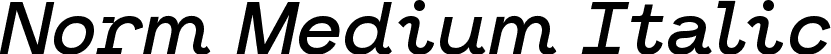 Norm Medium Italic font - Norm-MediumItalic.ttf