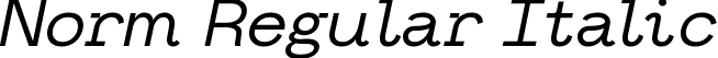 Norm Regular Italic font - Norm-RegularItalic.ttf