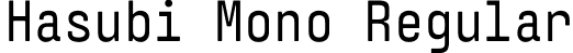 Hasubi Mono Regular font - hasubi-monowght.ttf
