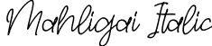 Mahligai Italic font - Mahligai-Italic.otf