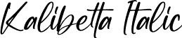 Kalibetta Italic font - Kalibetta-Italic.otf