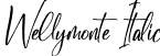 Wellymonte Italic font - Wellymonte-Italic.otf