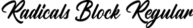 Radicals Block Regular font - Radicals Block.otf