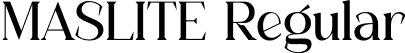 MASLITE Regular font - MASLITE.otf