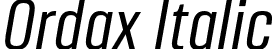Ordax Italic font - Ordax-Italic.otf