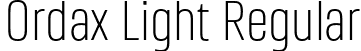 Ordax Light Regular font - Ordax-Light.otf