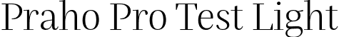 Praho Pro Test Light font - PrahoProTest-Light.otf