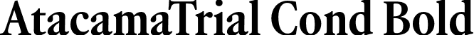 AtacamaTrial Cond Bold font - AtacamaTrial-CondensedBold.otf