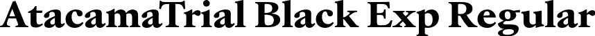 AtacamaTrial Black Exp Regular font - AtacamaTrial-ExpandedBlack.otf