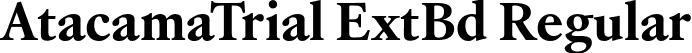 AtacamaTrial ExtBd Regular font - AtacamaTrial-ExtraBold.otf