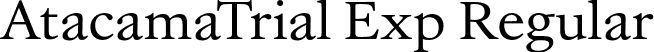 AtacamaTrial Exp Regular font - AtacamaTrial-Expanded.otf