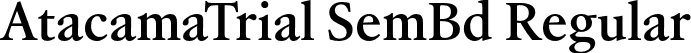 AtacamaTrial SemBd Regular font - AtacamaTrial-SemiBold.otf