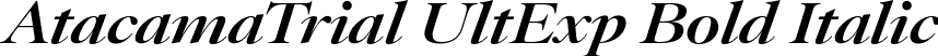 AtacamaTrial UltExp Bold Italic font - AtacamaTrial-UExBdContrastIt.otf
