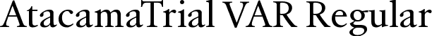 AtacamaTrial VAR Regular font - AtacamaTrial-VF.ttf