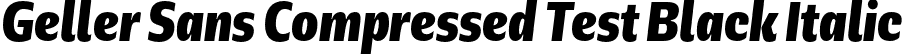 Geller Sans Compressed Test Black Italic font - GellerSansCompressedTest-BlackItalic-uploaded-63b63c5ef3a29.otf