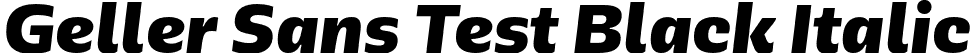 Geller Sans Test Black Italic font - GellerSansTest-BlackItalic-uploaded-63b63c766b77f.otf