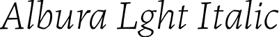 Albura Lght Italic font - Albura-LightItalic-uploaded-63b62b3c6f3b1.otf