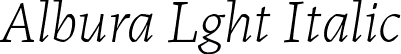 Albura Lght Italic font - Albura-LightItalic-uploaded-63b62b3c6f3e6.ttf