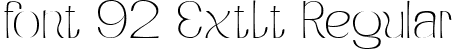 font 92 ExtLt Regular font - KoumonExtraLight-K7jXp.ttf