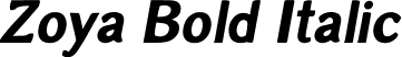 Zoya Bold Italic font - Zoya Bold Italic.otf
