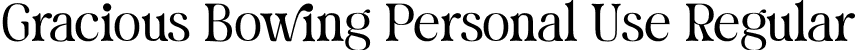 Gracious Bowing Personal Use Regular font - GraciousBowingPersonalUse-51dpv.otf