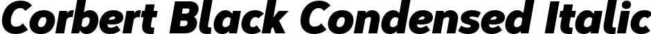 Corbert Black Condensed Italic font - CorbertCondensed-BlackItalic.otf