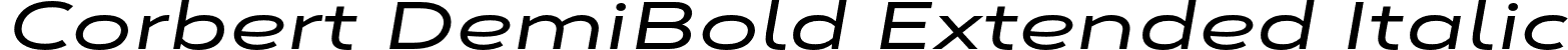 Corbert DemiBold Extended Italic font - CorbertExtended-DemiBoldItalic.otf