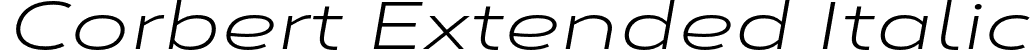 Corbert Extended Italic font - CorbertExtended-RegularItalic.otf