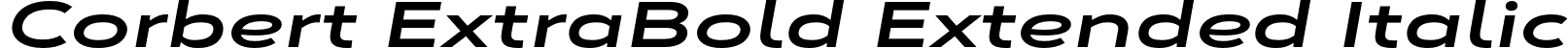 Corbert ExtraBold Extended Italic font - CorbertExtended-ExtraBoldItalic.otf