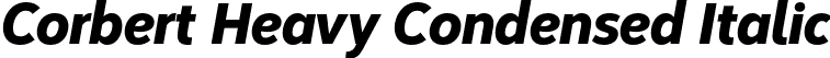 Corbert Heavy Condensed Italic font - CorbertCondensed-HeavyItalic.otf