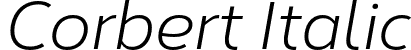 Corbert Italic font - Corbert-RegularItalic.otf